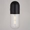 Vaxcel West Loop 1 Light Matte Black Contemporary Indoor-Outdoor Wall Sconce Clear Pill Glass T0758 - alternate 7